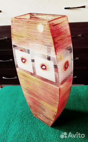 Ваза цветное стекло