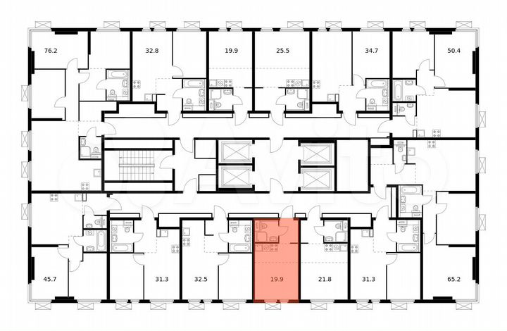 Квартира-студия, 19,9 м², 13/33 эт.