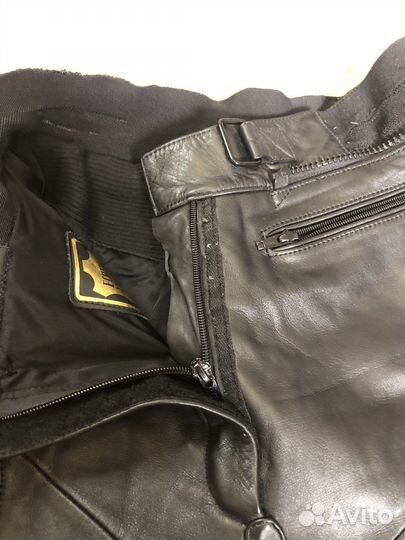 Кожаные женские мотоштаны 46-48