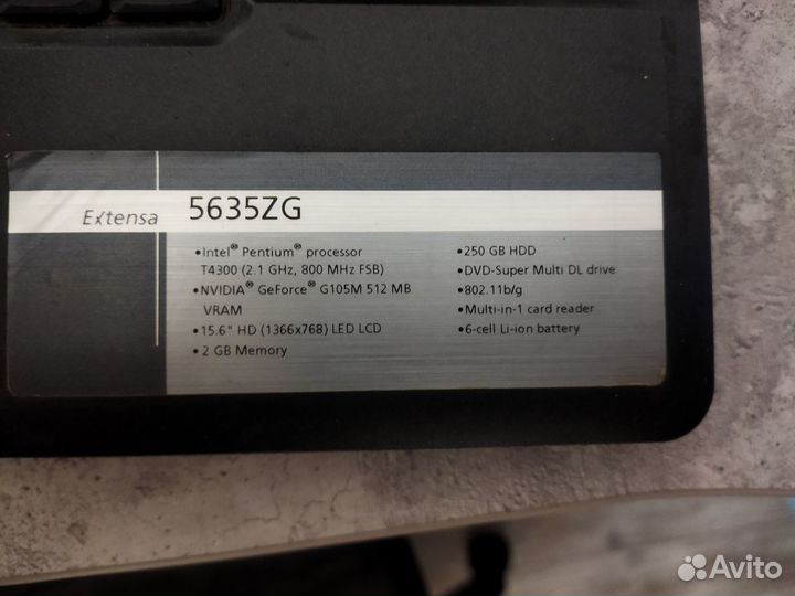 Ноутбук acer extensa 5635ZG