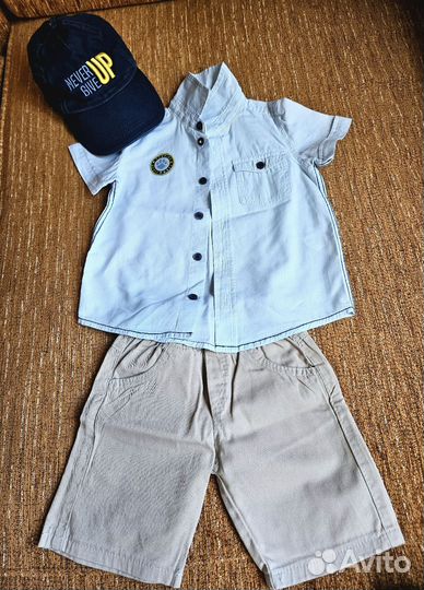 Летняя одежда пакетом мальчик 74 80 86