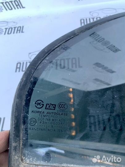 Стекло двери заднее правое Hyundai Accent