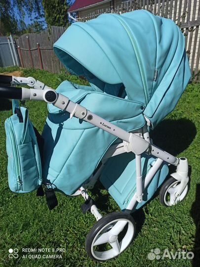 Коляска 2 в 1 adamex экокожа