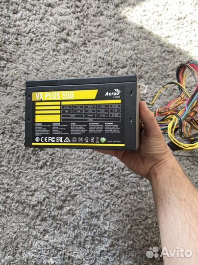 Блок питания aerocool vx plus 550w