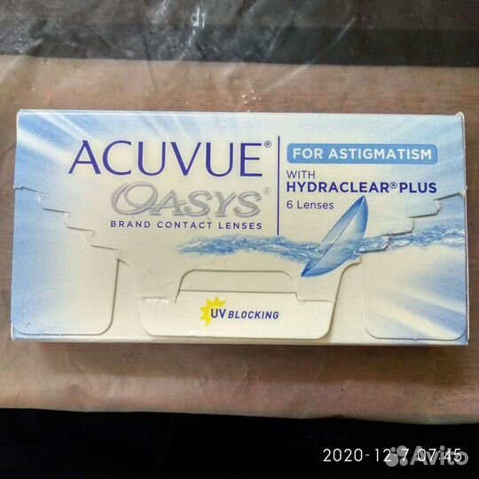 Астигматические линзы acuvue(D-1.00,C-2.75)