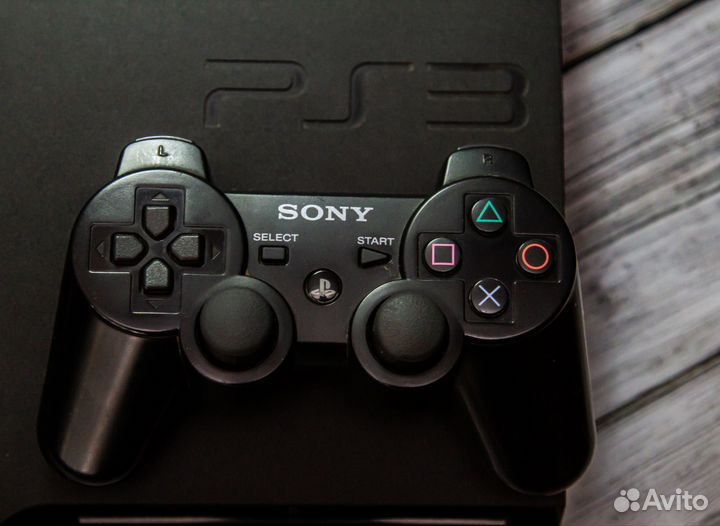 PS3 Slim 500гб + 90 топовых игр