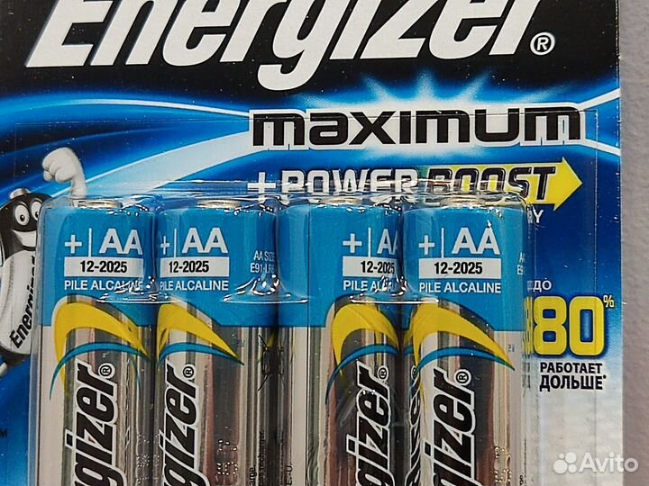 4 батарейки AA Energizer Maximum PowerBoost LR6