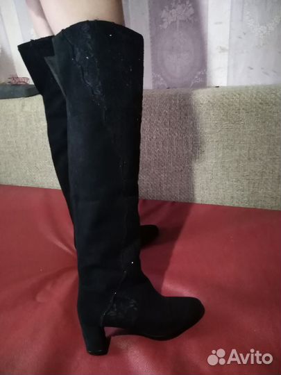 Ботфорты демисезонные с широким голенищем