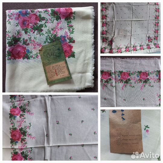 Павловопосадский платок, СССР, с розами