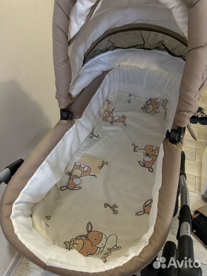 Коляска 3 в 1 бу + кроватка для ребенка с матрасом