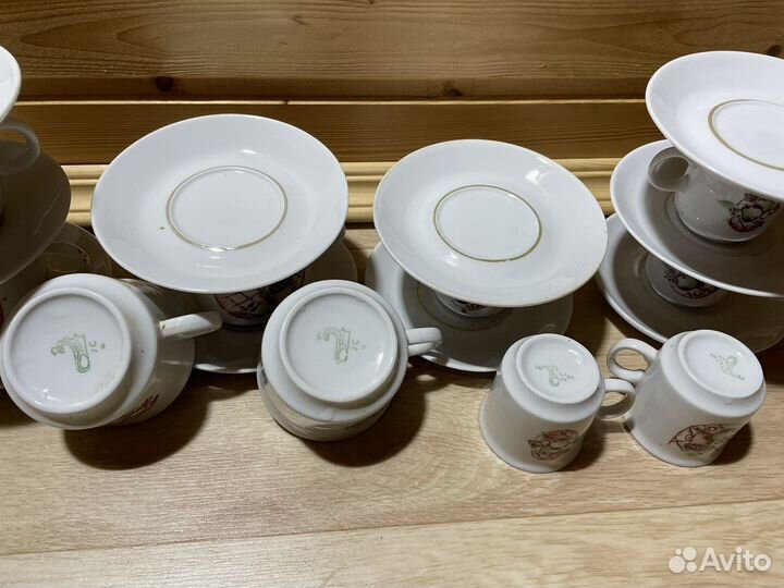 Чайный сервиз ссср. Чайные пары. Кружки СССР