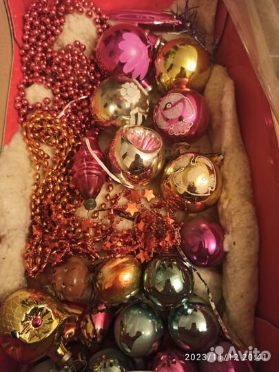 Гирлянда и ёлочные игрушки СССР