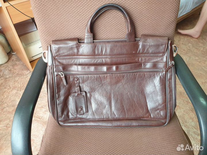 Мужской кожаный портфель Рiquadro. Б\у. Италия