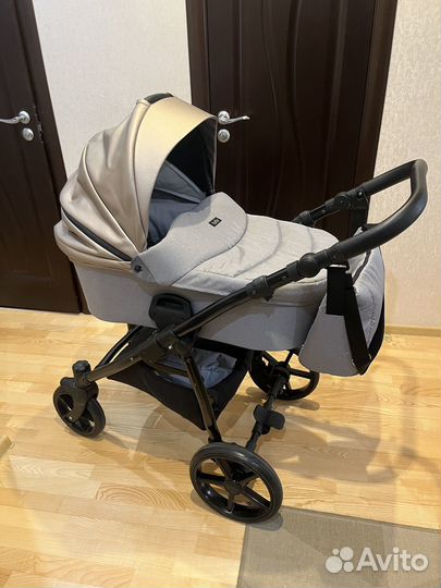 Коляска Tutis Novo 3 в 1 Кожа Warm Grey