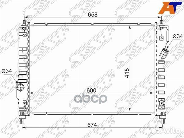 Радиатор Chevrolet Aveo 02-11 CH0008-1.2 Sat