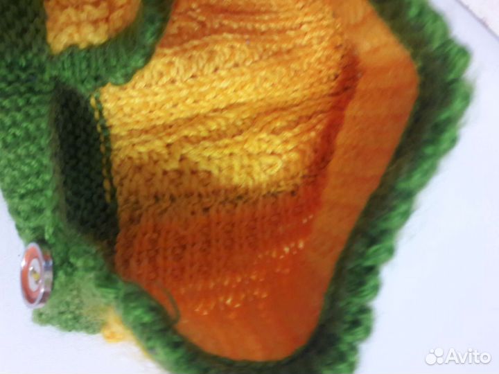 Шапка для мальчика новая(вязаная,флисовая 2 шт)