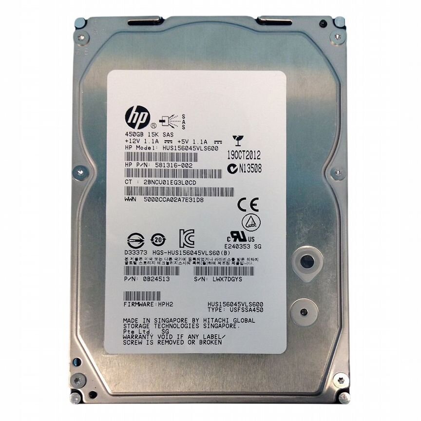 [581316-002] Жесткий Диск Hp450gb Sas 3,5" Hdd