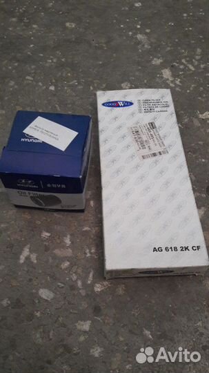 Фильтр масляный и салонный на Hyundai getz