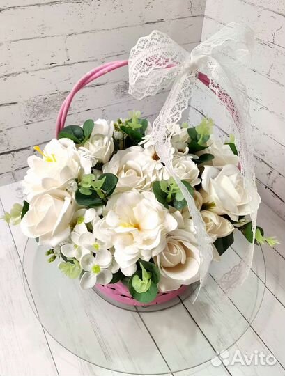 Корзина мыльных цветов