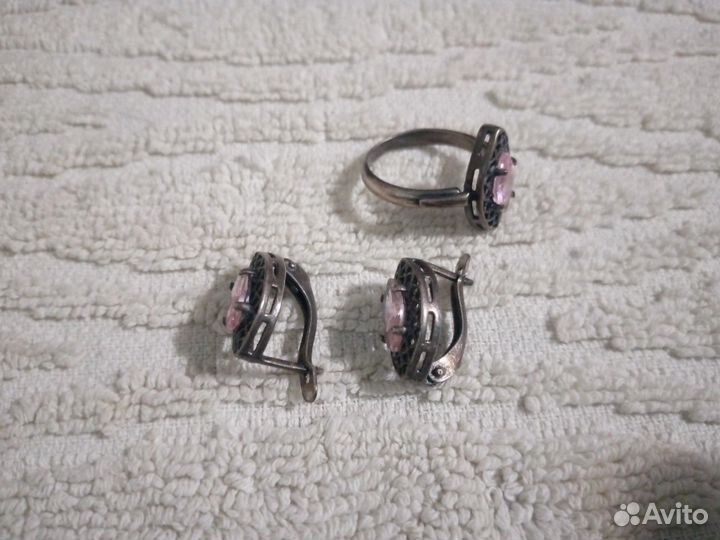Набор кольцо+серьги