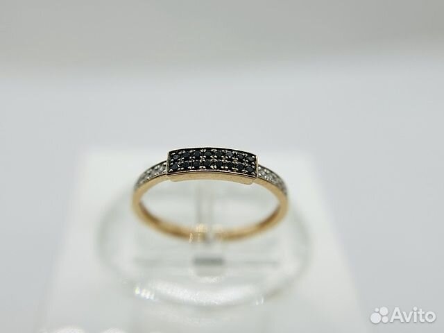Золотое кольцо бриллиант 585 (спутник юв)