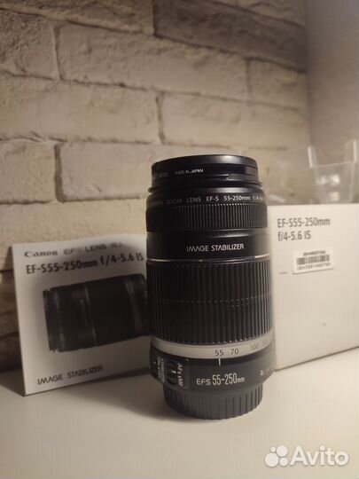 Объектив Canon EF-S 55-250mm f/4-5.6 IS Комплект