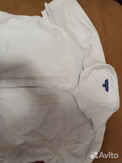 Рубашка белая для мальчика 164