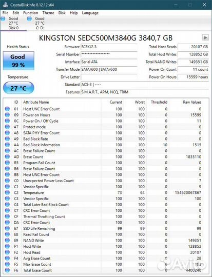 Kingston DC500M 3.84 TB SATA