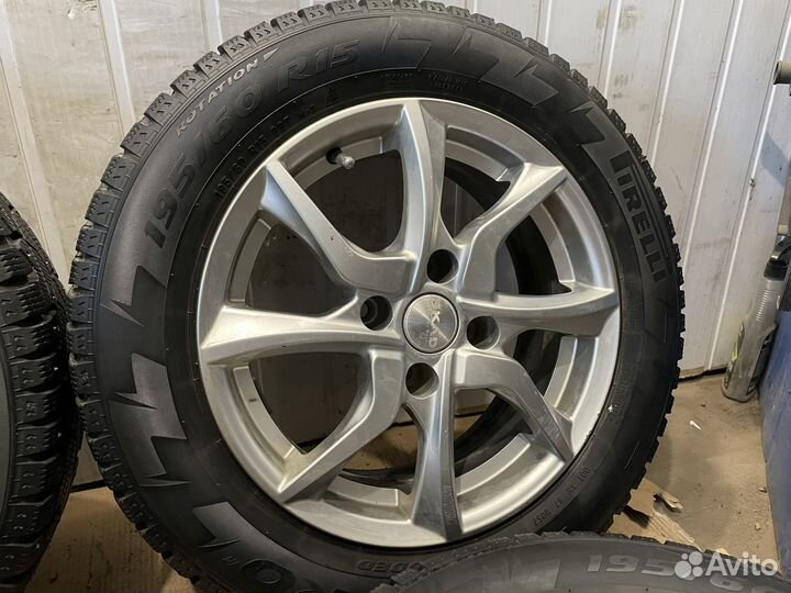 R15 Pirelli Ice Zero 195/60, PCD 4x108 DIA 65.1