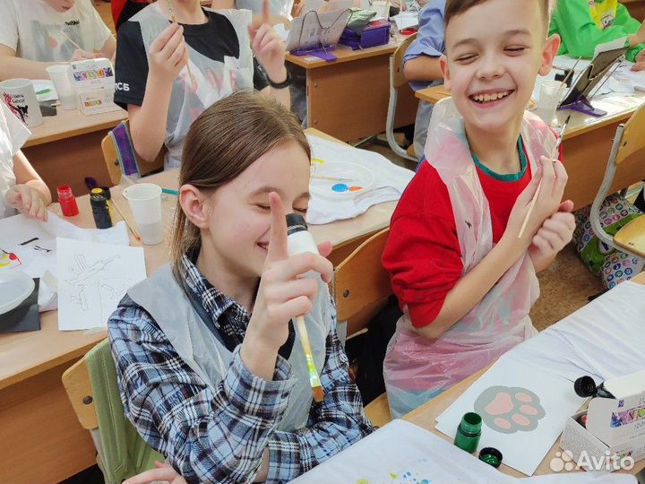 Детский мастер класс / роспись футболок