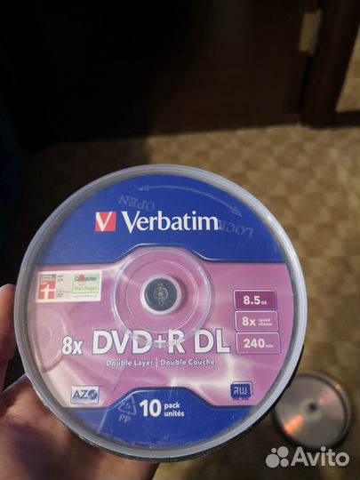 Диск DVD+R DL Double Layer Verbatim 8,5 Gb - 11шт
