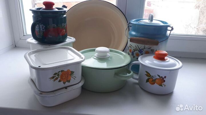 Эмалированная посуда новая СССР