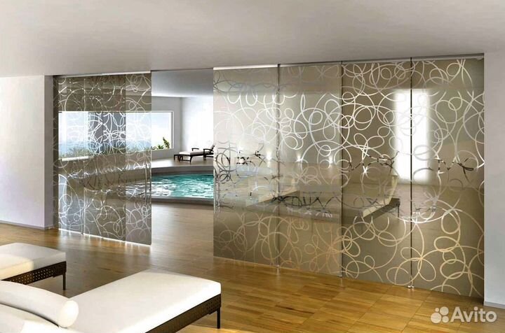 Раздвижные стеклянные перегородки