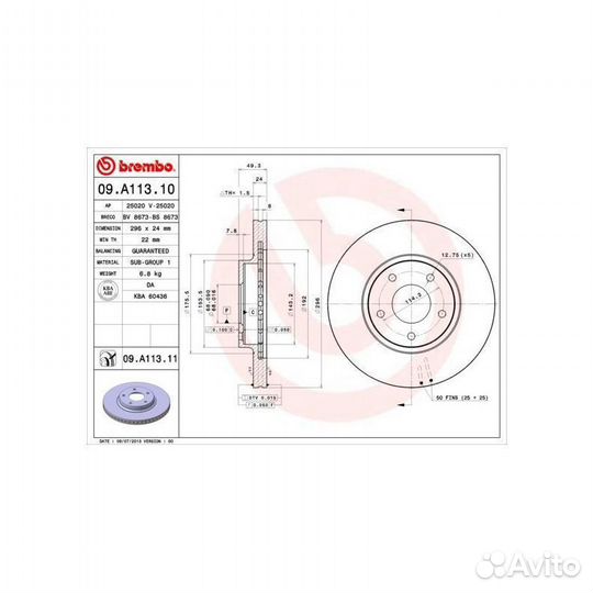 Диск тормозной nissan maxima QX33 00