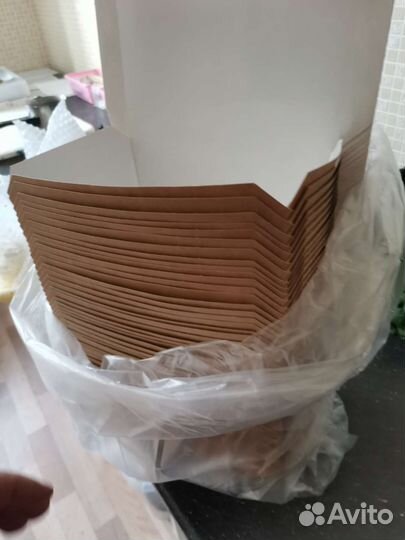 Картонные коробки ланч-бокс 1000 мл