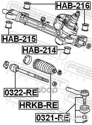 Наконечник рулевой 0321RE Febest