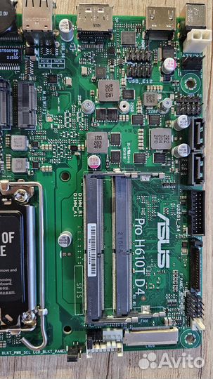 Б/у Мат.плата 1700 asus PRO H610T D4-CSM Mini-ITX