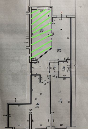 Торговая площадь, 21.5 м²