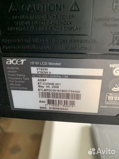 Монитор Acer v193w b