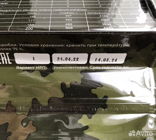 Сухой паек армейский