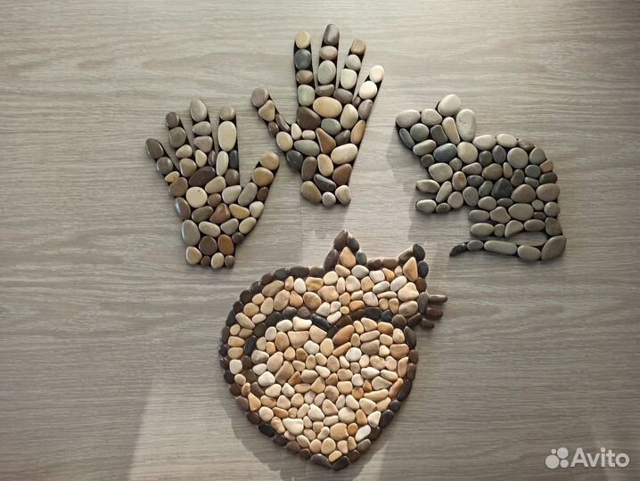 Подставки из гальки