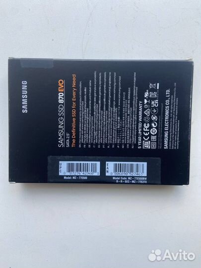 Твердотельный накопитель Samsung 870 EVO 500GB