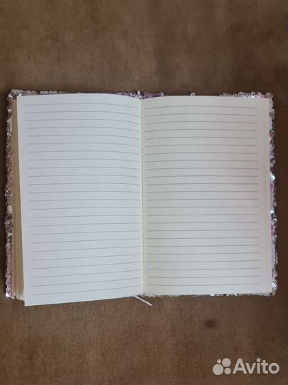 Блокнот с пайетками и единорогом