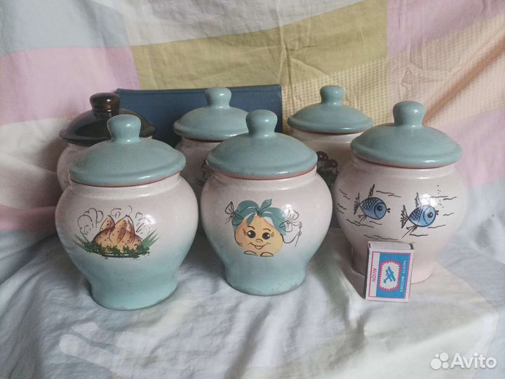 Набор керамических горшков для запекания