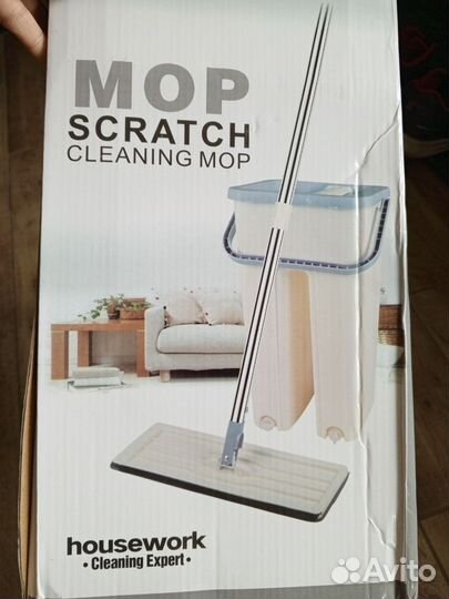 Швабра с ведром и отжимом бу