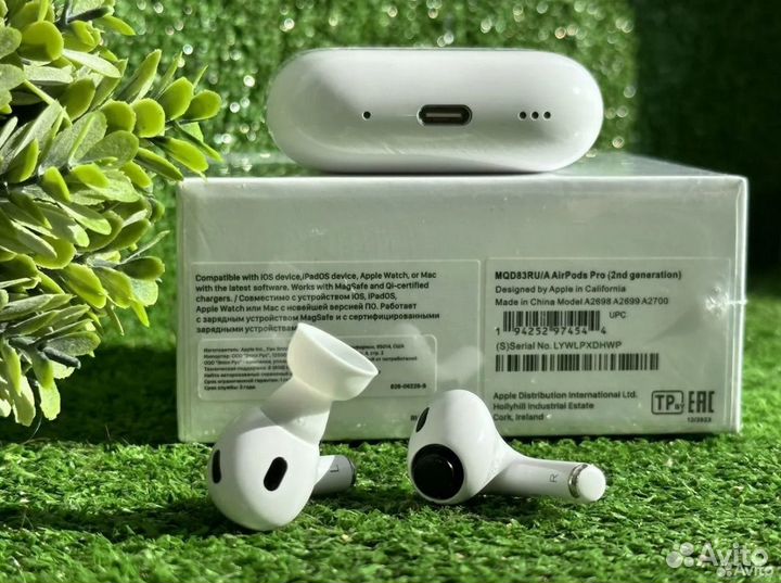 Airpods Pro 2 tape-c premium(гарантия+чехол)