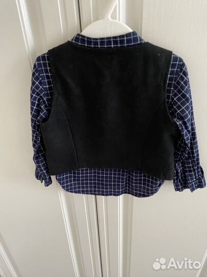 Рубашка + жилет на мальчика 86