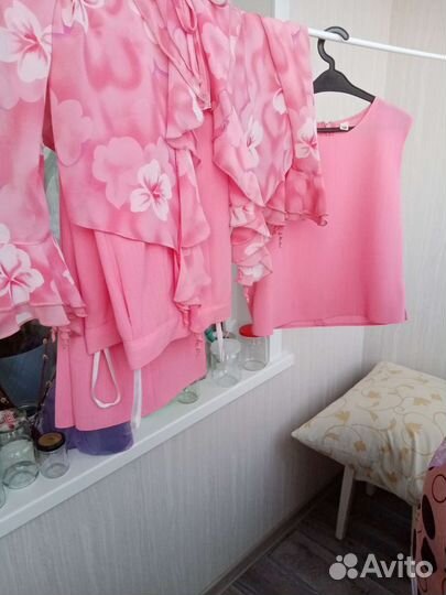 Нарядный брючный костюм тройка для девочки