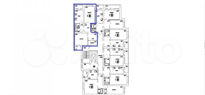 2-к. квартира, 75 м², 7/10 эт.