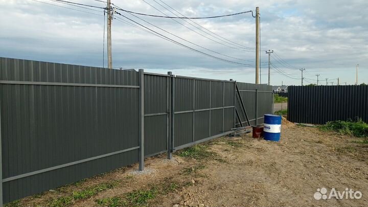 Откатные ворота под ключ с доставкой и установкой